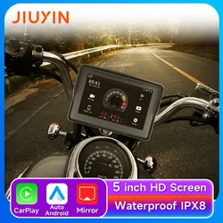 2k HD Video Recorder Motorcycle GPS Navigation IP67 Waterproof Screen Bluetooth Wireless Carplay Android Car Player