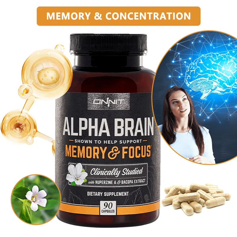 Alpha Brain Supplement - Helps Maintain Brain Cells, May Improve Memory, Concentration and Cognitive Processing Speed