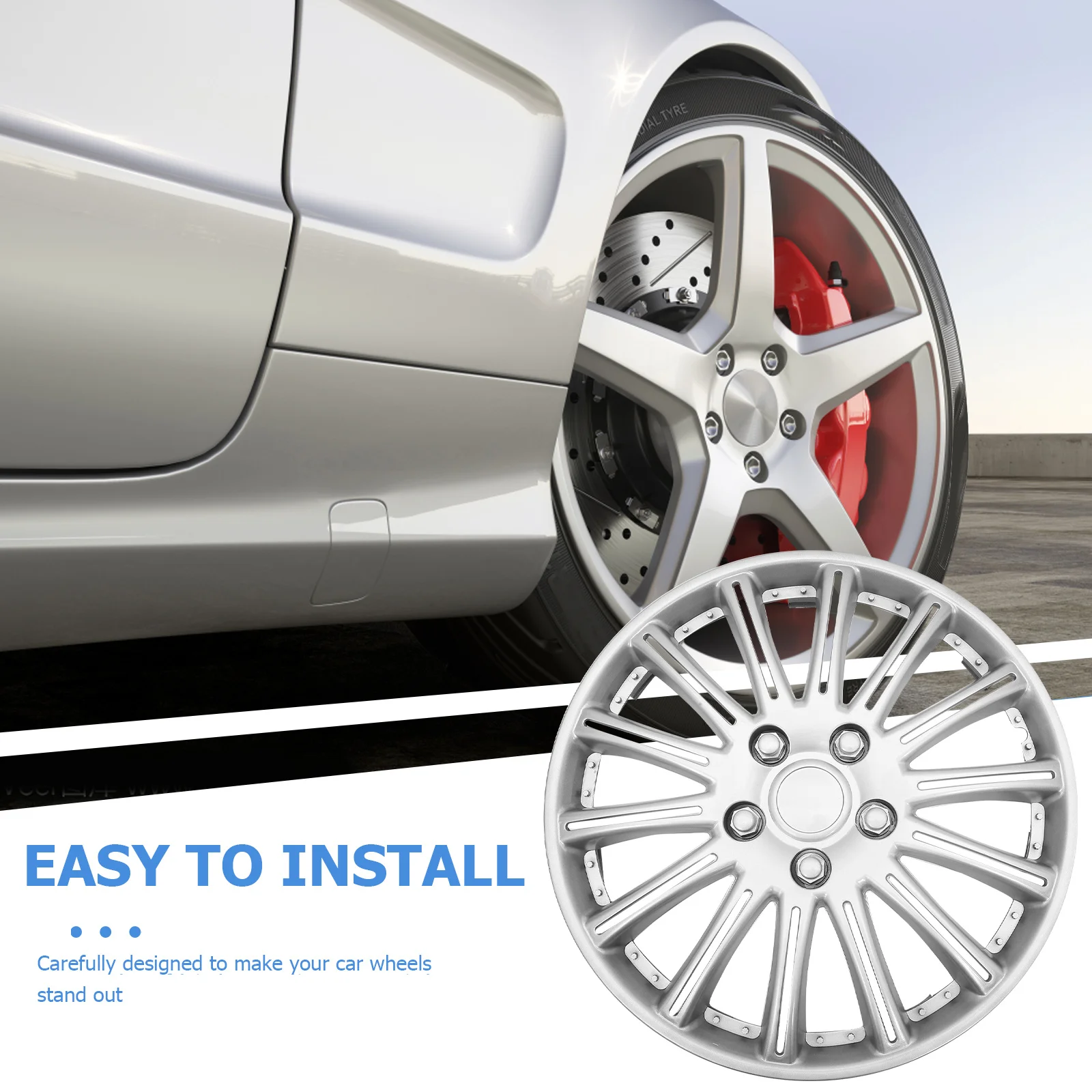 

14 Inch Automotive Hubcap Wheel Rim Cover Stylish Design Reliable Durability Protects Hub from Dirt and Water Splashes