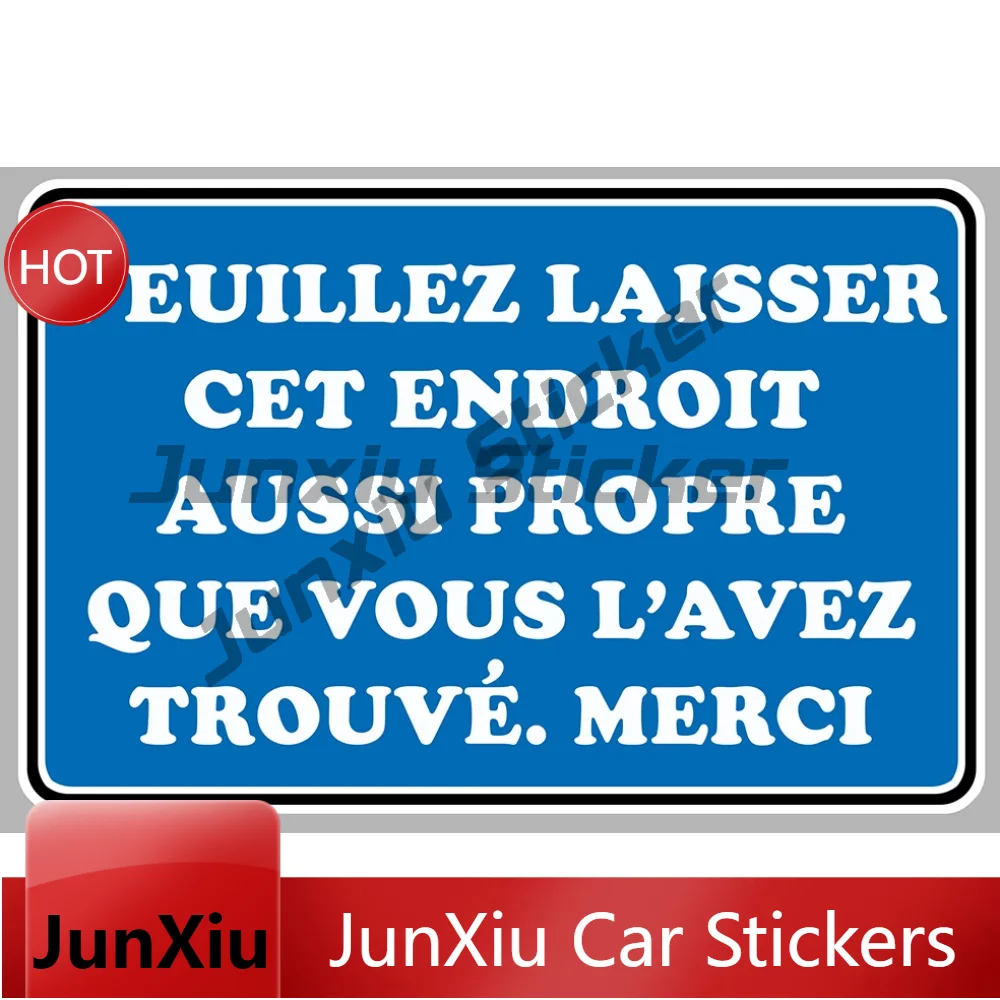Wc Propres Avertissement Toilettes Vinyl Car Decal Waterproof Auto Sticker Motorcycle Outdoor Decoration