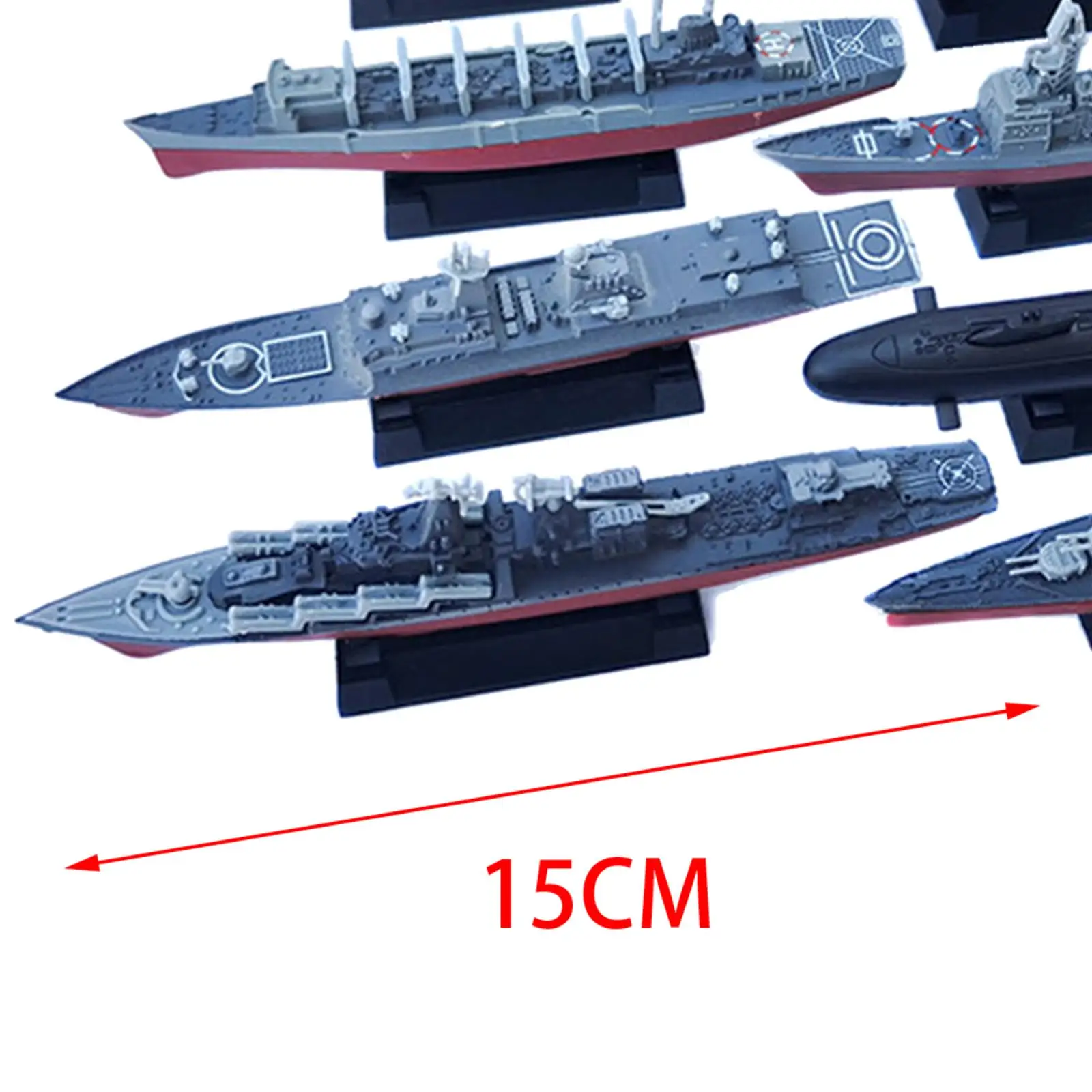 8 Pieces 4D Assembled Ship Model, Aircraft Model Collection Toys Playset, Warship Model Toy for Adults Children Birthday Gifts