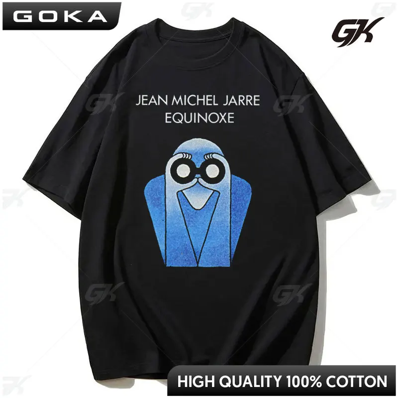 Jean Michel Jarre Equinox Electronic Music Souvenir Printed Short Sleeve Cotton T-shirt Street Wear Cool Everyday Men Women Tops