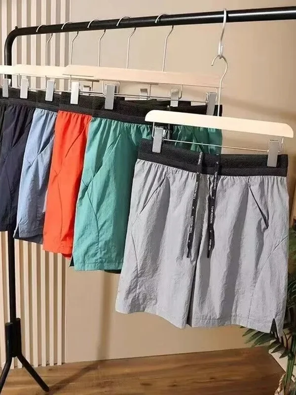 

Summer Men's Spor Casual orts Thin Five-Quarter Pants Breathable Comfortable Patchwork Loose Fit Straight Leg mid Waist