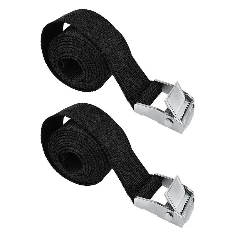 ABZT 2PCS Lashing Straps with Buckles Adjustable, Up to 600Lbs, Tie Down for Motorcycle, Cargo, Trucks, Trailer, Luggage