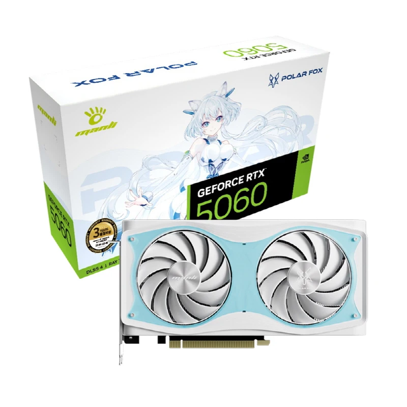 بطاقة رسومات Manli Geforce Rtx 5060 Polar Fox D7 Oc 8Gb Intek & Company Vga