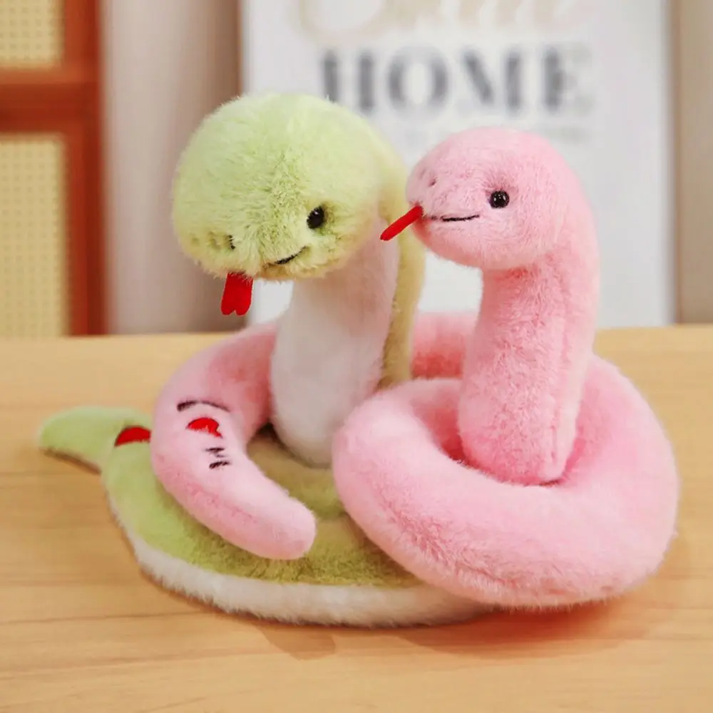 Love Snake Couple Snake Plush Toys PP Cotton Stuffed Animal Snake Mascot Toy Soft Cartoon Snake Doll Plushies New Year Gifts