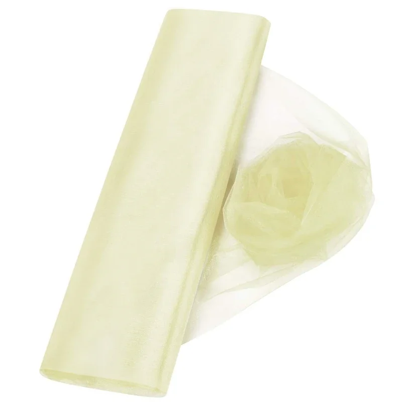 5/10M Organza Tule Stof Kristal Organza Roll, Pure Glanzende Stof Voor Bruiloftsfeest Decor Cadeauverpakking Diy Ambachten