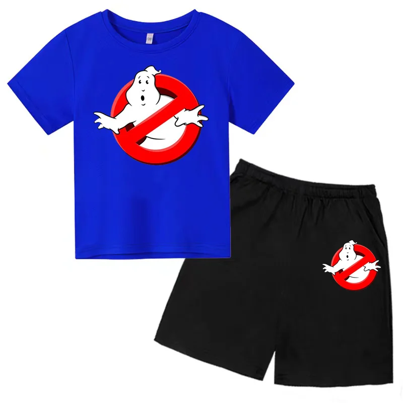

Printed Anime Kids T-shirt set Boys and Girls T-shirt Set Casual Shirt for 3-12 Years Two Piece Set Short Sleeve+Shorts