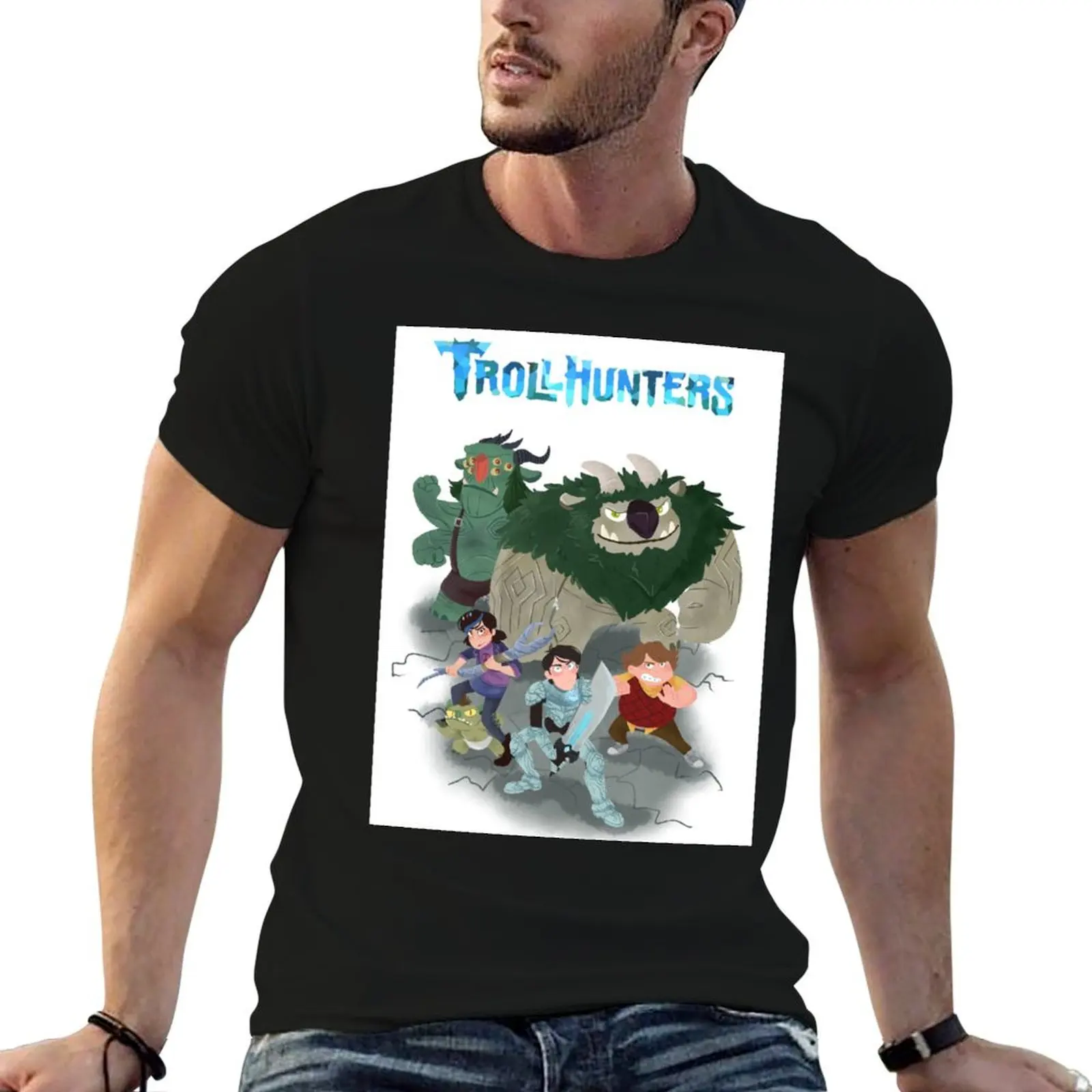 TrollHunters T-Shirt anime clothes vintage t shirts men