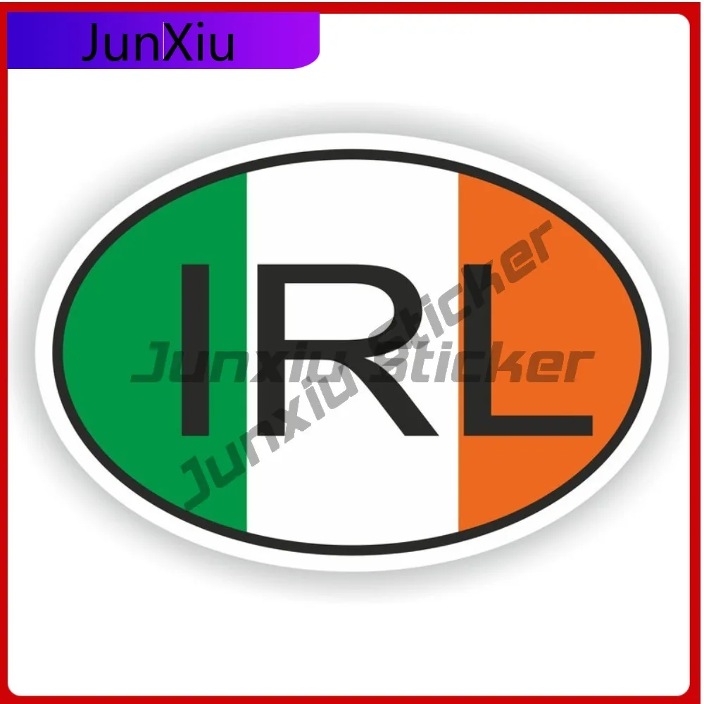 

Ireland Country Code Irl Oval Sticker With Flag Waterproof Decals Scratch Cover Motorcycle Stickers With Women And Girls Cars