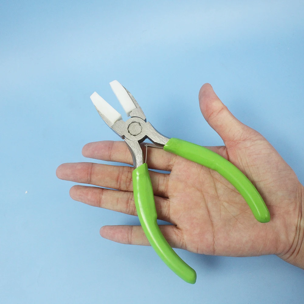 Professionelle Nylon-Kiefer-Schmuckzange, Kohlenstoffstahl-Draht-Glätteisen, Formwerkzeug für Perlenschlaufen und DIY-Bastelarbeiten – Detail 5