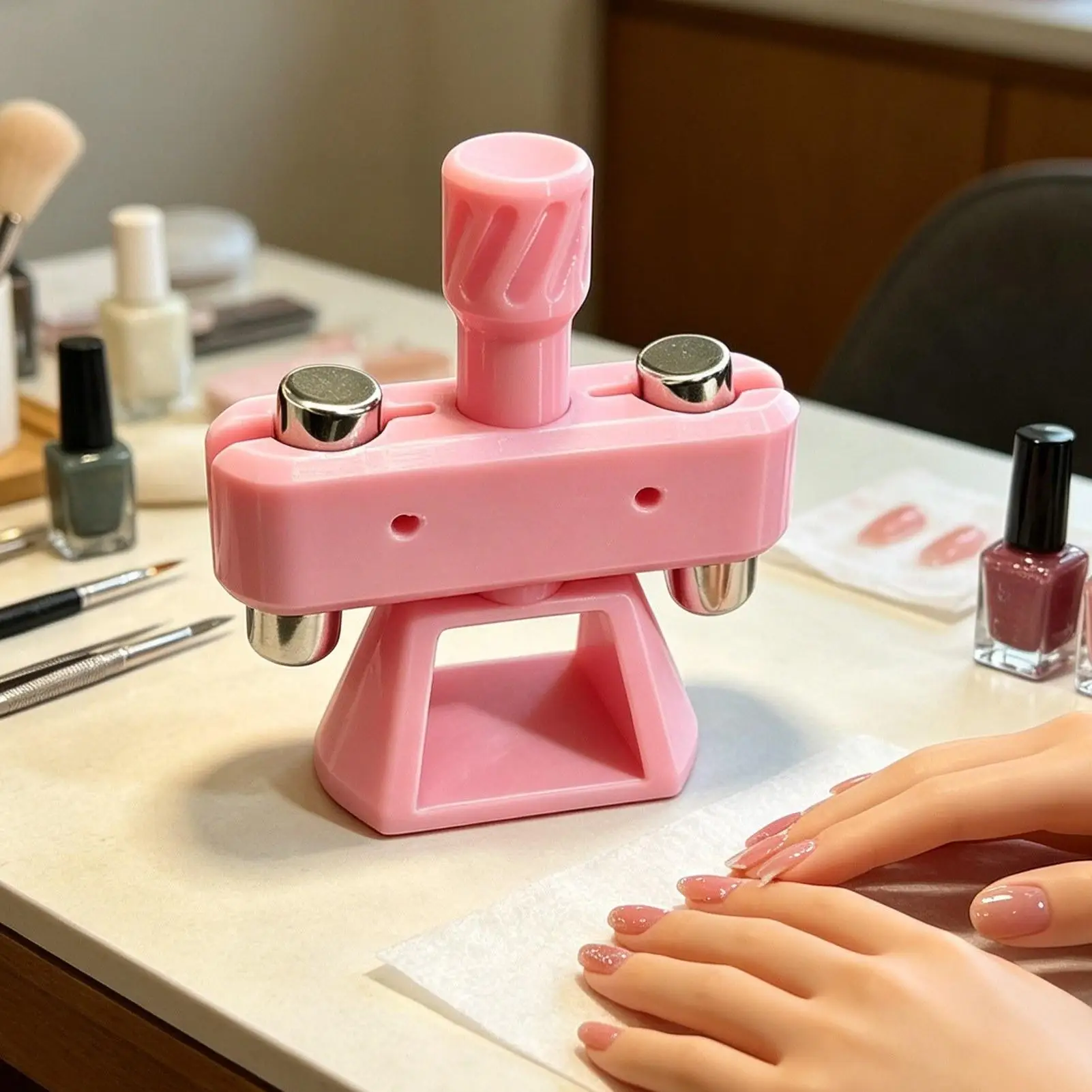 Nail Magnet 360 Rotating Powerful Portable Automatic Automatic Magnetic Nail Tool for Women Beginners Adults Home Salon Daily