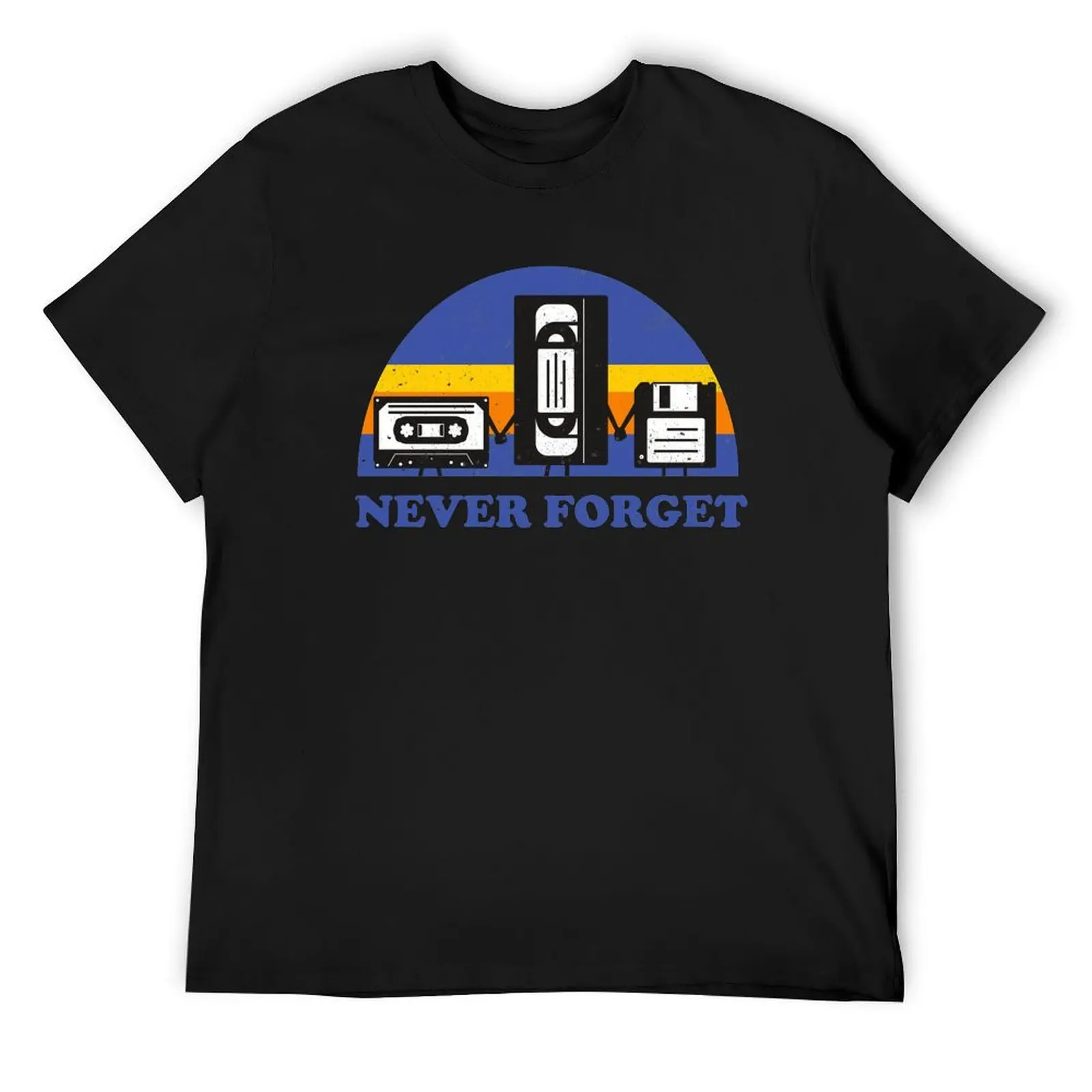 Never Forget Floppy Disk VHS Cassette Tape T-Shirt Short sleeve tee oversized t shirt mens graphic t-shirts funny