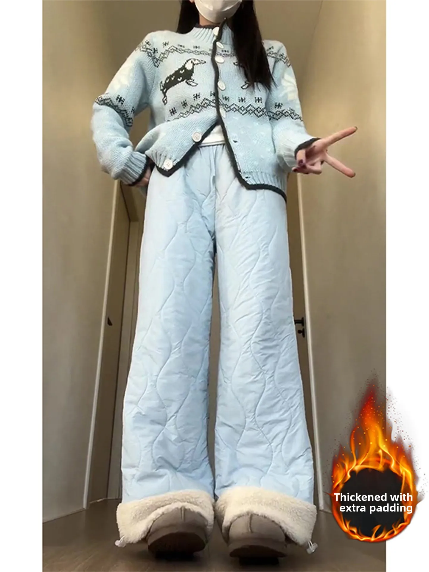 

Утепленные брюки из овечьего бархата с пуховым наполнителем для мужчин и женщин, зимняя верхняя одежда для экстремально холодной погоды (до -30°C)