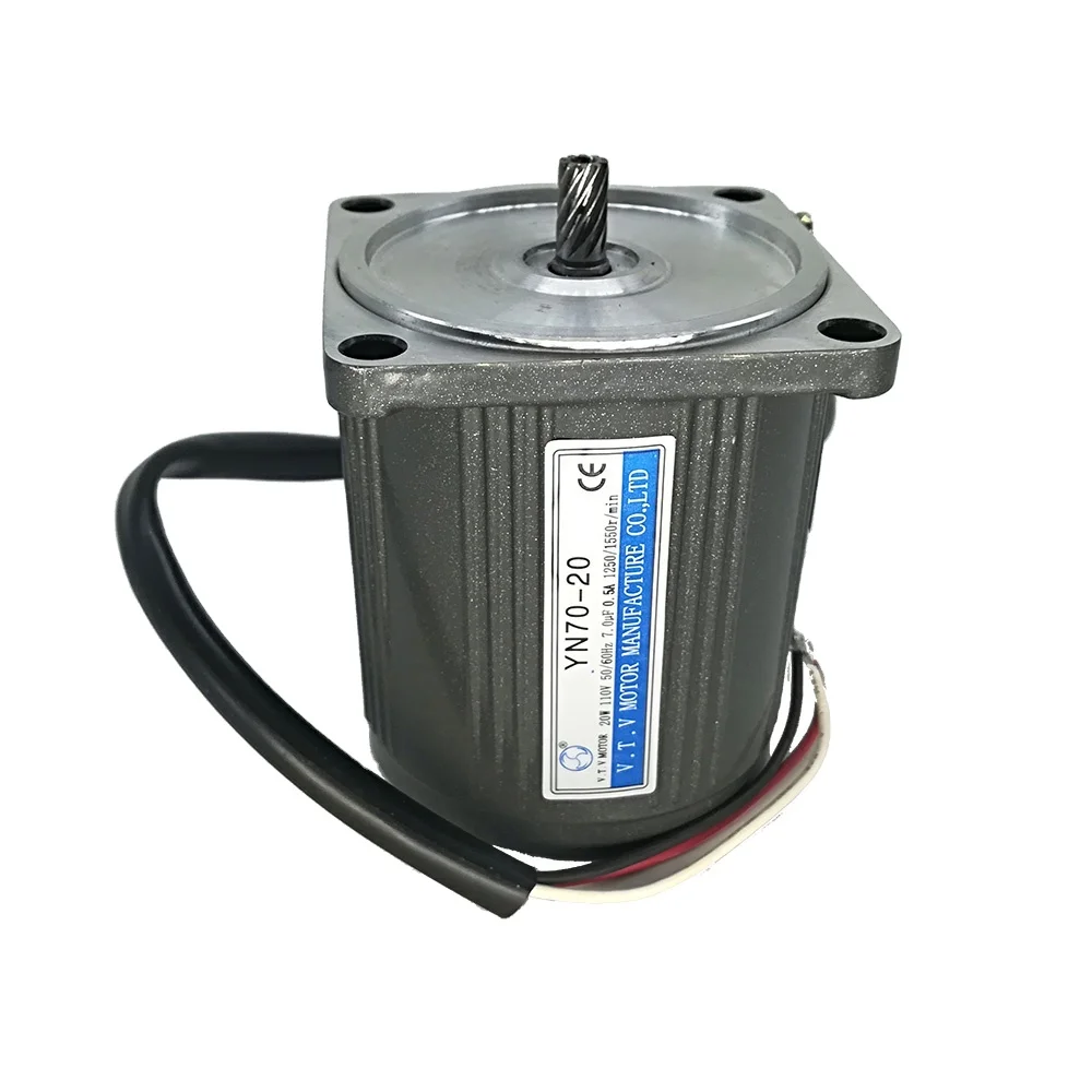 

YN70 Series 20W 110V Single Phase Fixed Speed Motor Without Gearbox Low Rpm Toaster AC Asynchronous Gear Motor