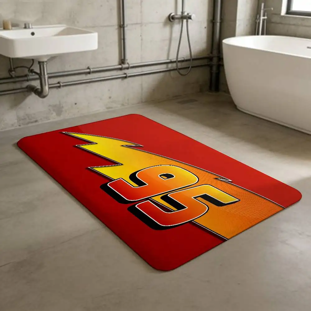 Cartoon Movie C-Cars Bathroom Mat Anti-slip Absorb Water Long Strip Cushion Bedroon Mat Welcome Doormat
