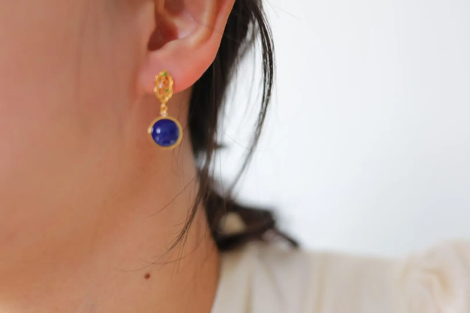 

Guaranteed 925 Silver Natural Lapis Lazuli Pendant Style Shaped Fit Earrings Vintage Real Gemstone Women Jewelry Party Gifts