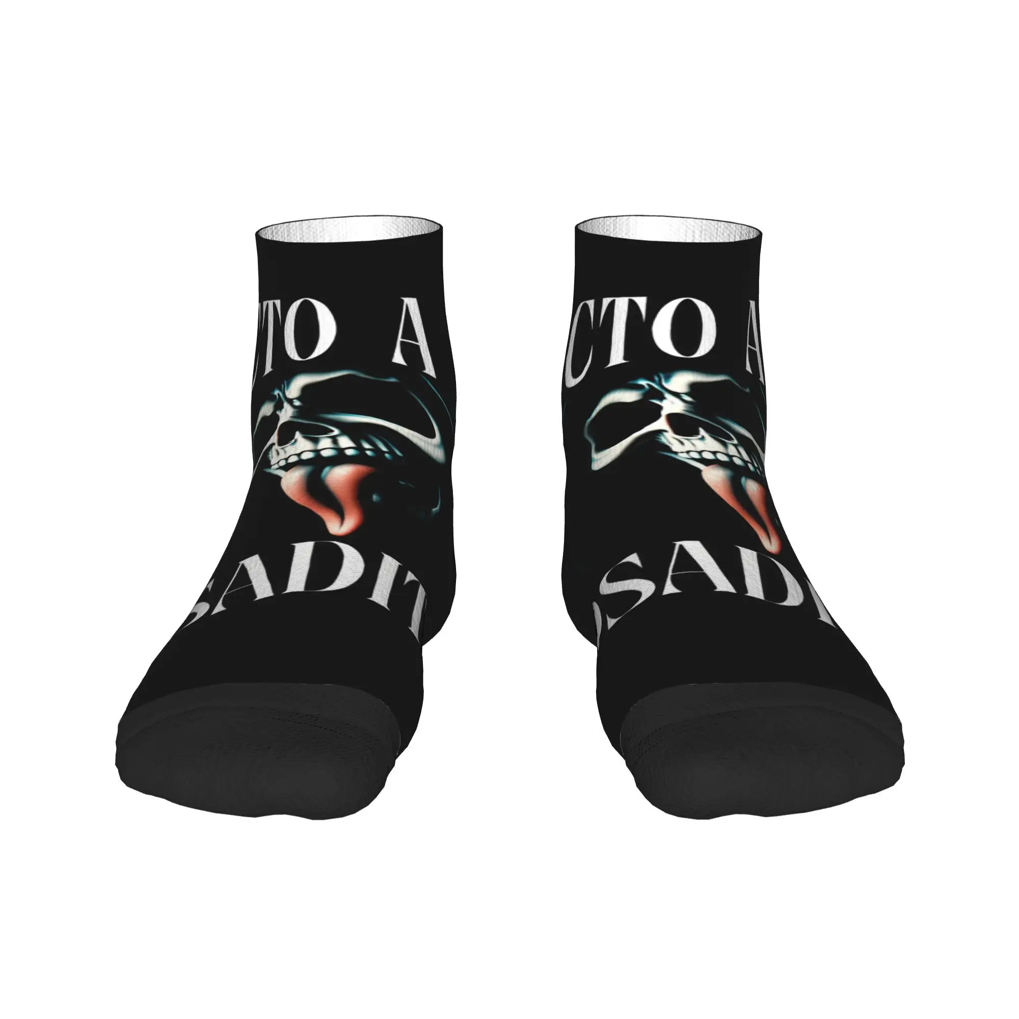 

Skull ADICTO A LAS ROSADITAS Ankle Socks Non Slip Comfort Soft Climbing Socks For Men's Summer Kawaii Design Sock
