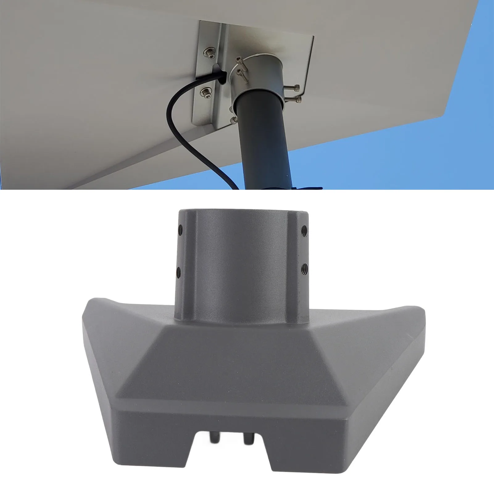 

Монтажный комплект адаптера для трубы, алюминиевый сплав, вращение на 360 градусов, набор для крепления на крыше автофургона для прицепов, кемпинга, яхт