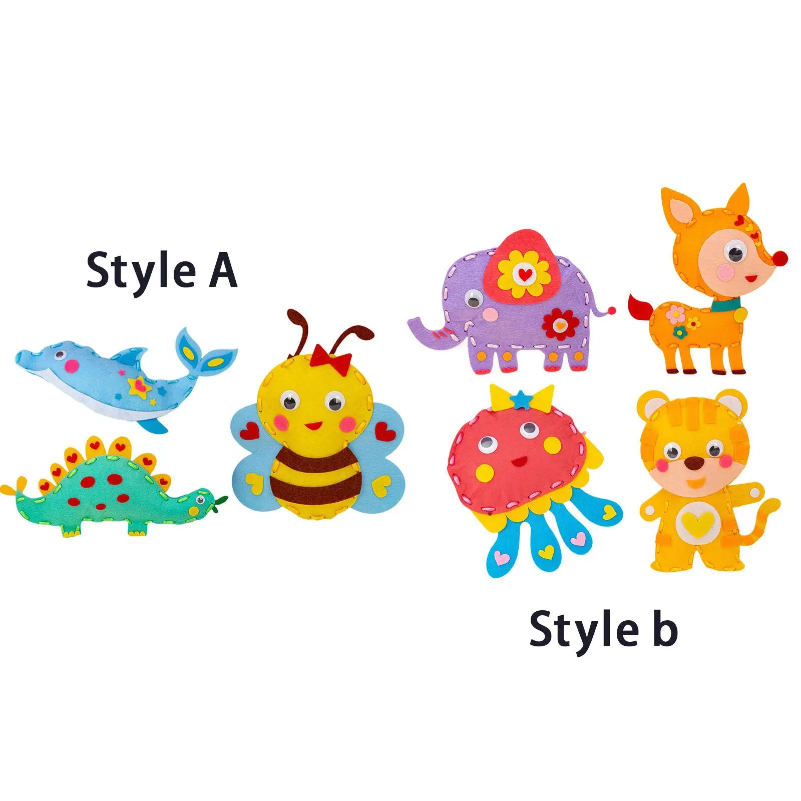 4 peças kit de costura diy crianças artesanato de costura aprender a costurar feito à mão melhorar