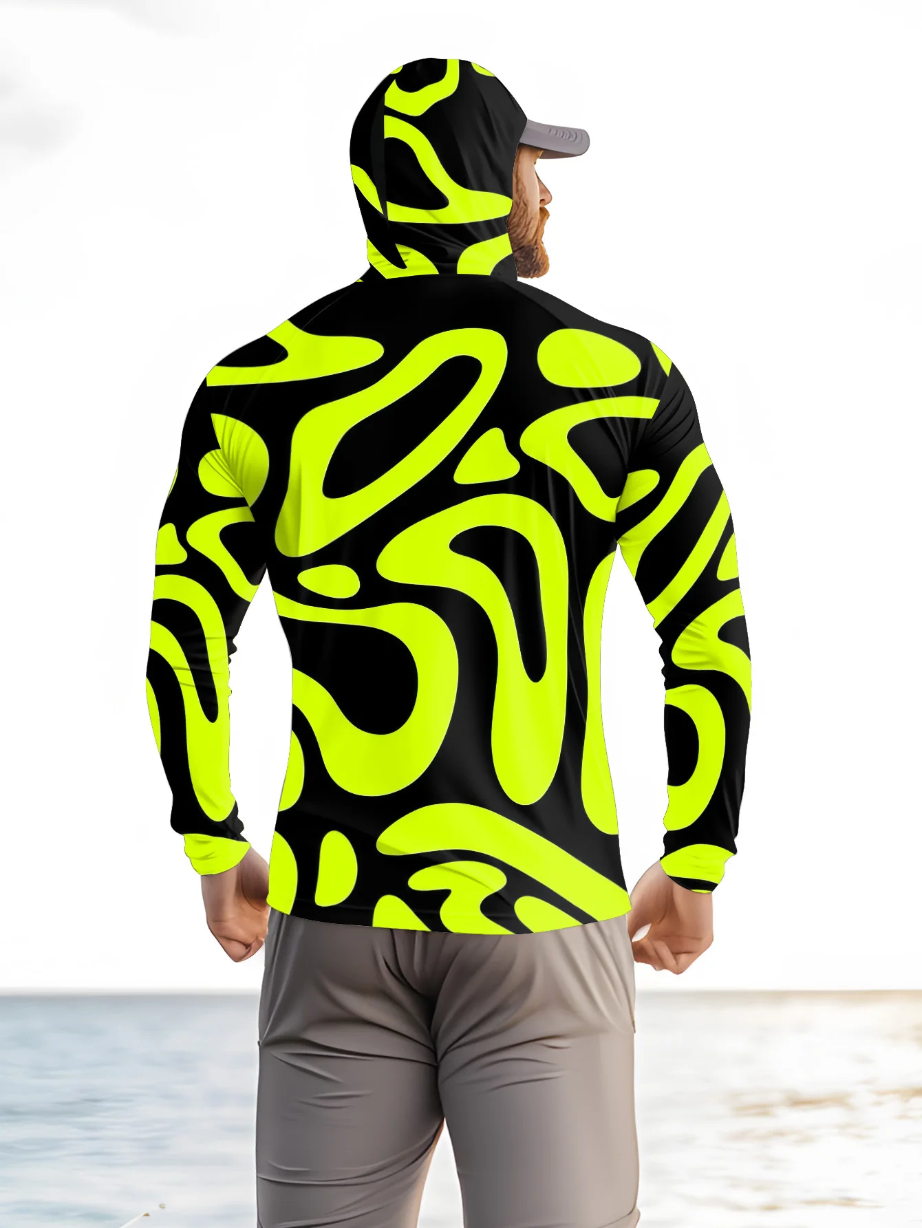 2026 Summer New Style Men's Long-Sleeved Shirt with 3D Pattern Print for Sporty and Casual Wear Comfortable and Soft view 3