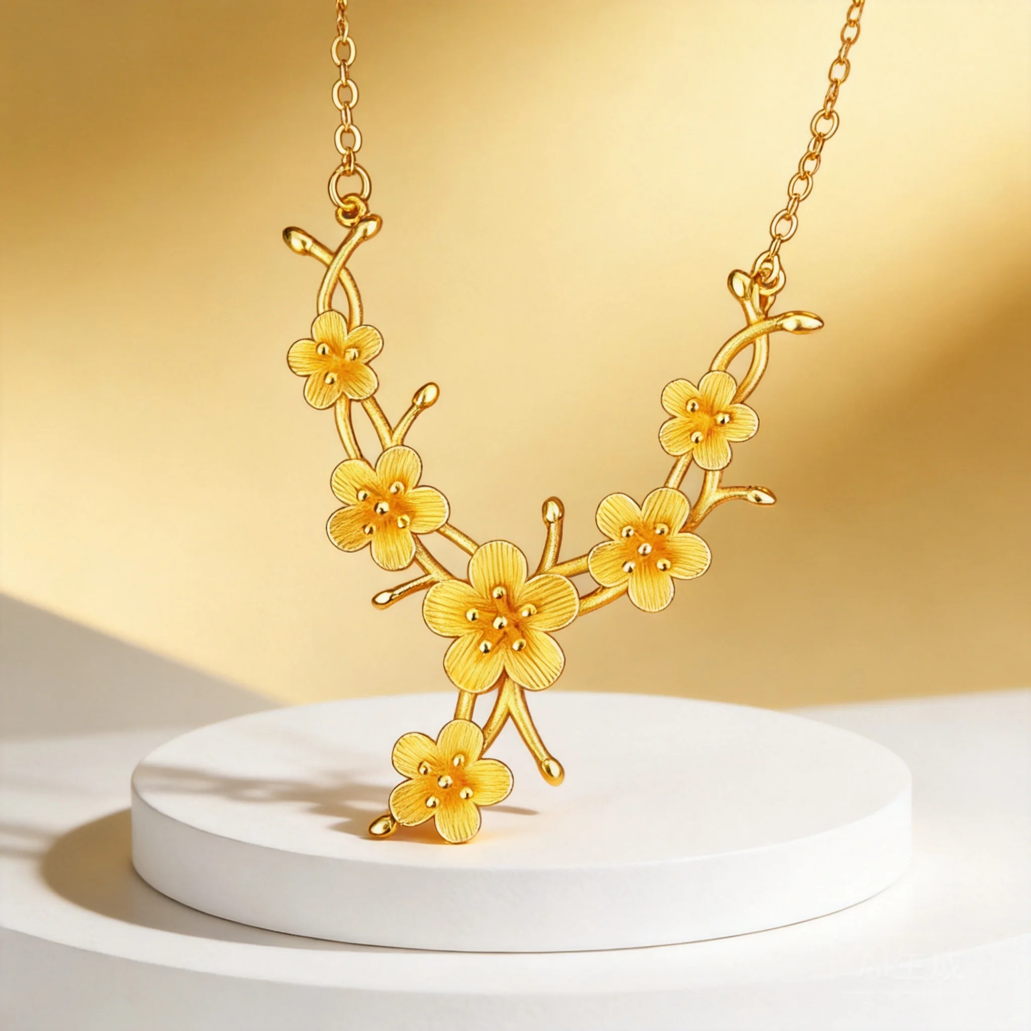 

Gold Plated Flower Clavicle Necklace 2026 Elegant Women Jewelry For Wedding Party Daily Wear Delicate Fashion Accessories Wholes