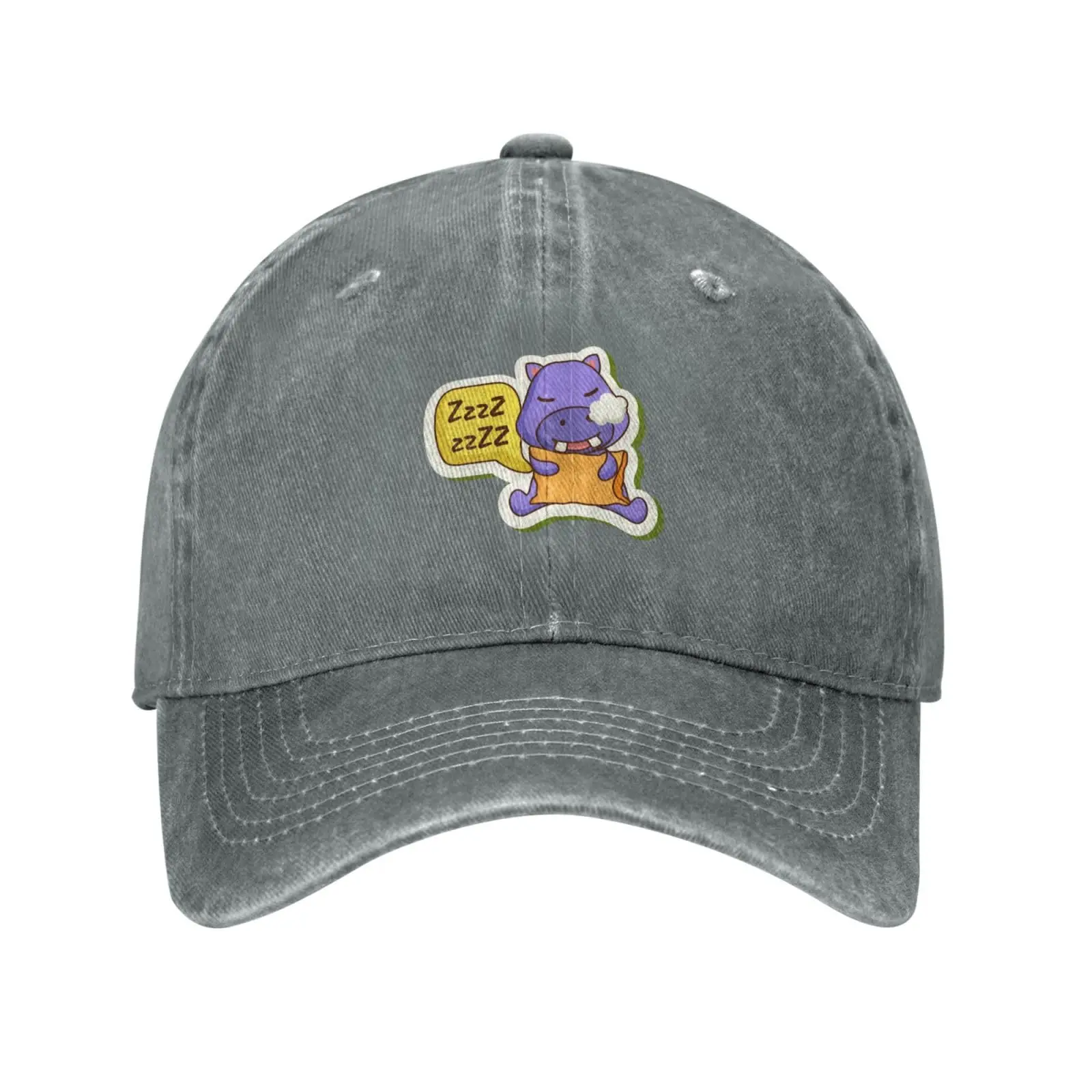 Hippo Greeting Stickers Baseball Cap for Men Women Vintage Trucker Hat Golf Hats Dad Caps