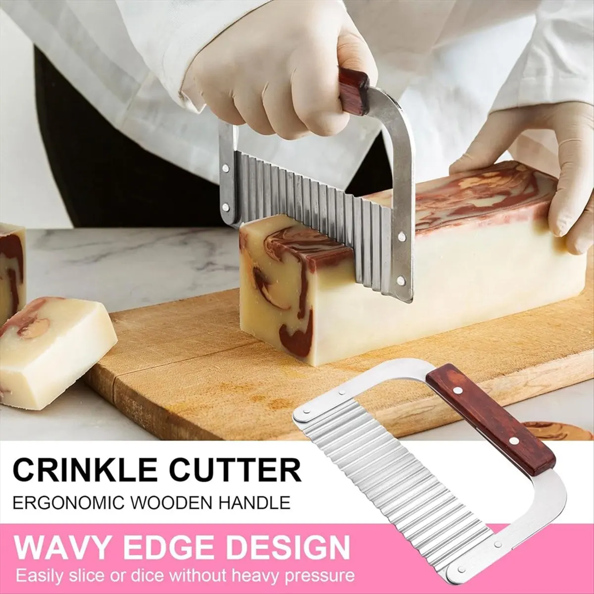 

Набор из 4 прямоугольных форм для мыла с резаками - гибкие силиконовые формы для мыла объемом 42 унции с деревянным ящиком