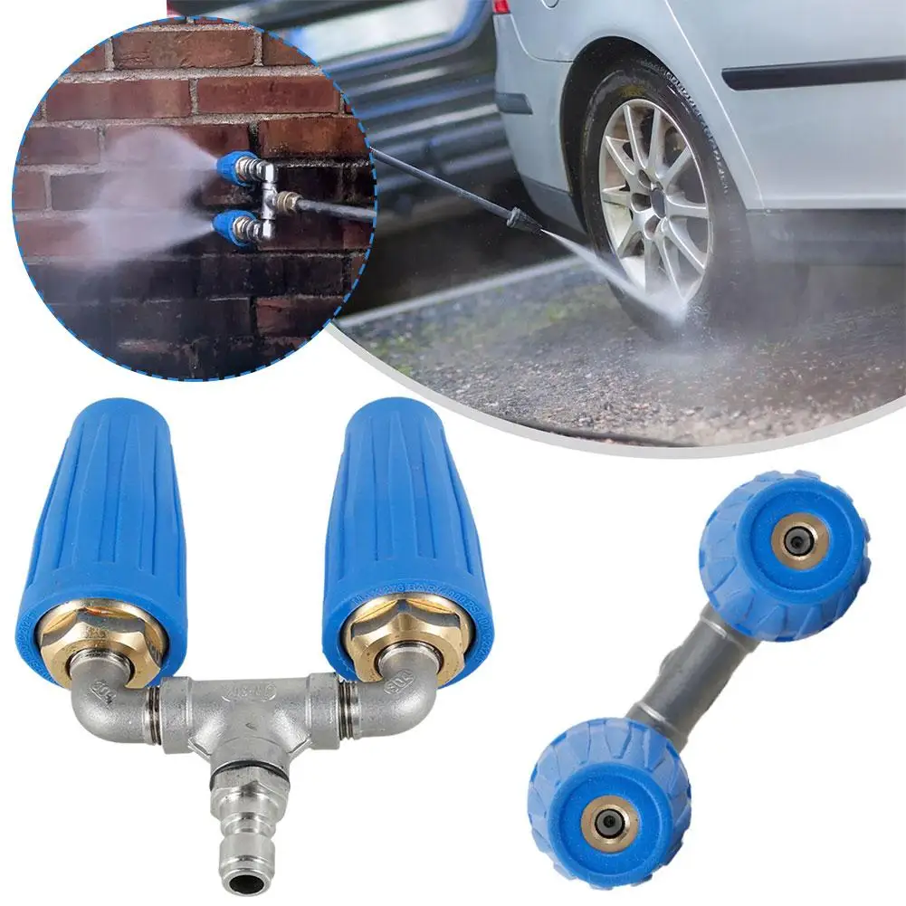 

4000PSI Max 360° Rotatable High Pressure Washer Dual Twin Nozzle Washing Tool Turbine Garden Cleaning Car Z6D1