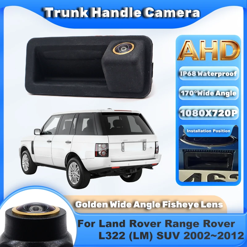 Cámara de Visión Trasera para Land Rover Range Rover L322 (LM) SUV 2002~2012, Cámara de Visión Trasera con Ojo de Pescado Dorado, Visión Nocturna AHD 1080P CVBS