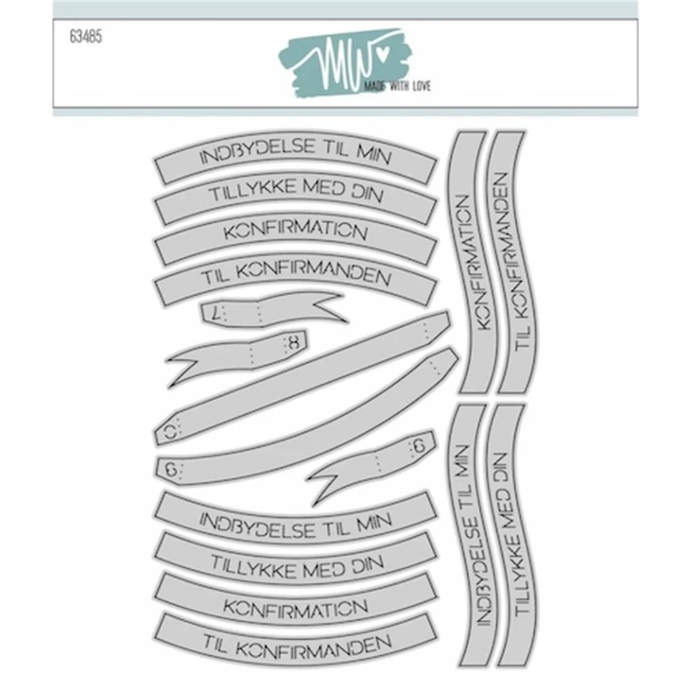 

New Words Carft Metal Cutting Dies Konfirmation Banners Die DIY Scrapbook Paper Diary Greeting Card Embossing Template Mold Dies