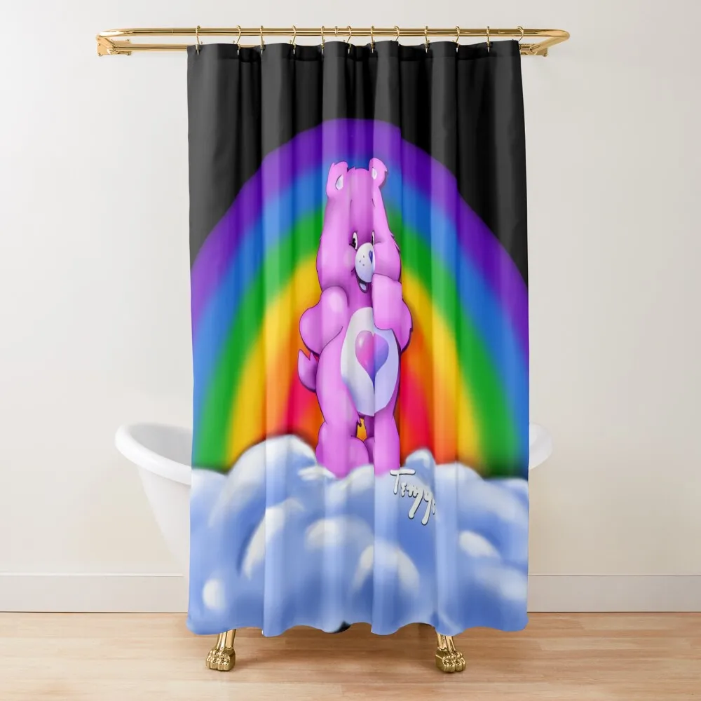 Teddy Bear Kisses Shower Curtain Luxury Bathroom Shower Modern Showers For Bathroom Elegant Bathroom Curtain