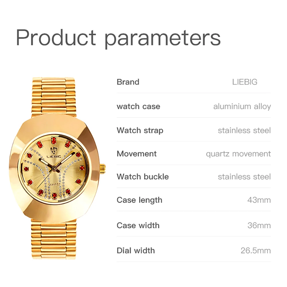 Luxury Fashion Original Watch For Men Women Quartz Wristwatch Waterproof Clock Watch Relogio Feminino