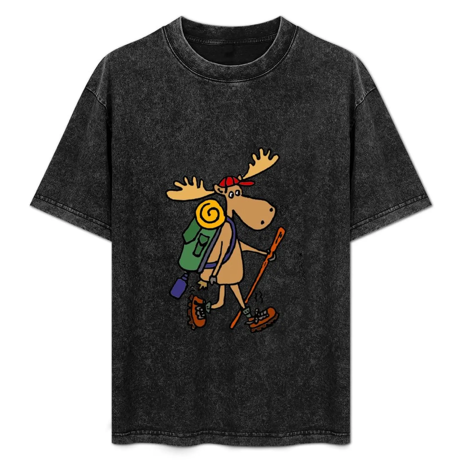 

Funny Cool Moose Hiker T-Shirt Breathable Gym Short Sleeve T-Shirt