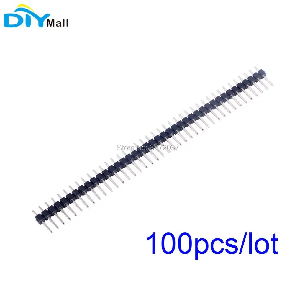100pcs/lot 40Pin 2.54mm 11mm Male Single Row Straight Pin Header for Arduino