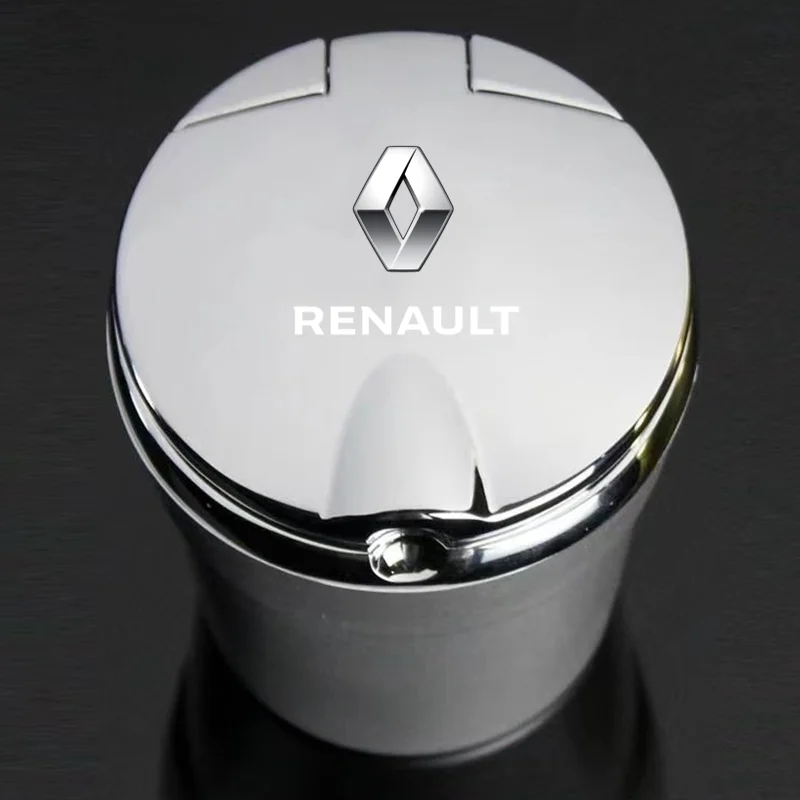 Car Ashtray with LED Light Car Smokeless Cup Holder For Renault Grand Scenic 4 XMOD Megane Clio 4 Laguna 2 3 Coupe Accessories