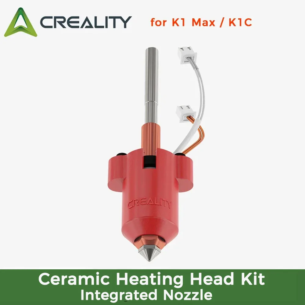 Creality Original Ceramic Heating Head Kits Red Integrated Nozzle Ceramic Heating Head Kit for K1 Max / K1C 3D Printer Parts