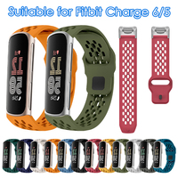 Breathable Silicone Band Suitable for Fitbit Watch Charge 6 Smartwatch Strap for Fitbit Watch Charge 5 Bracelet Wristband