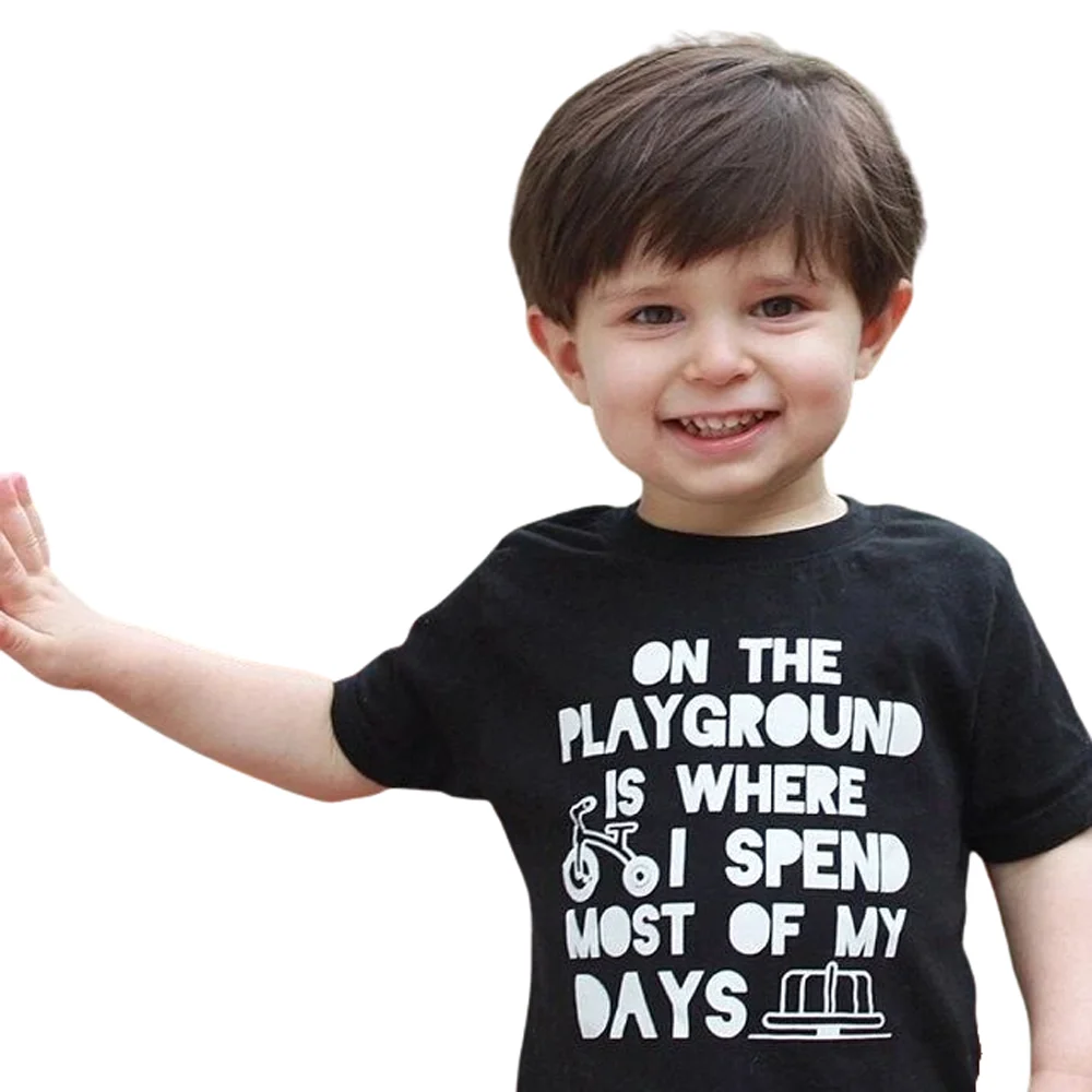 On The Playground Is Where I Spent Most of My Days Old School Shirt Fresh Prince Kids Toddler T-shirt Funny Humor Kids Tops Tees