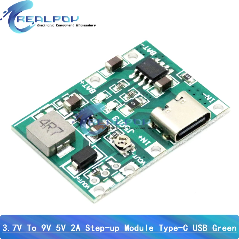 TP4056 3.7V 4.2V 9V 5V 2A Adjustable Step Up Module 18650 Lithium Li-ion Battery Charging Discharge Power Board DIY Kit