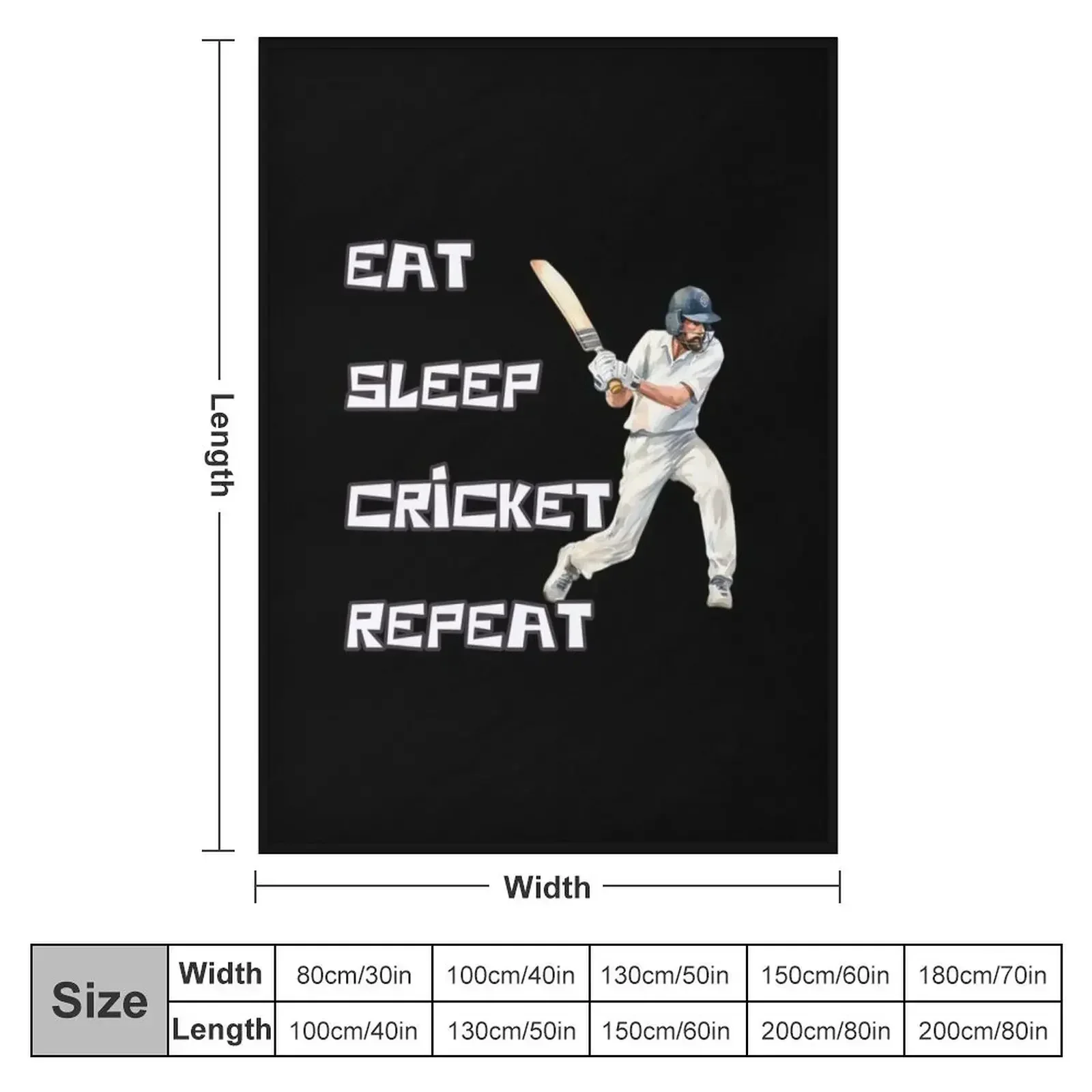 Eat Sleep Cricket Repeat Throw Blanket Luxury St Polar Blankets