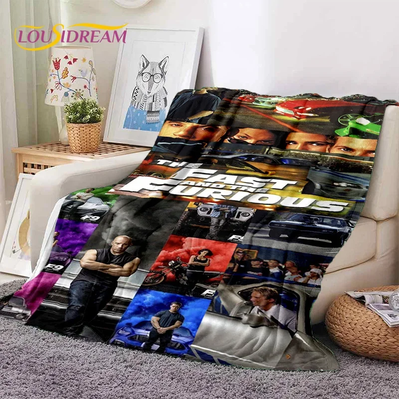 

Latest Fast & Furious X 10 Vin Diesel Movie Soft Flannel Blanket for Beds Bedroom Sofa Picnic,Throw Blanket for Outdoor Leisure