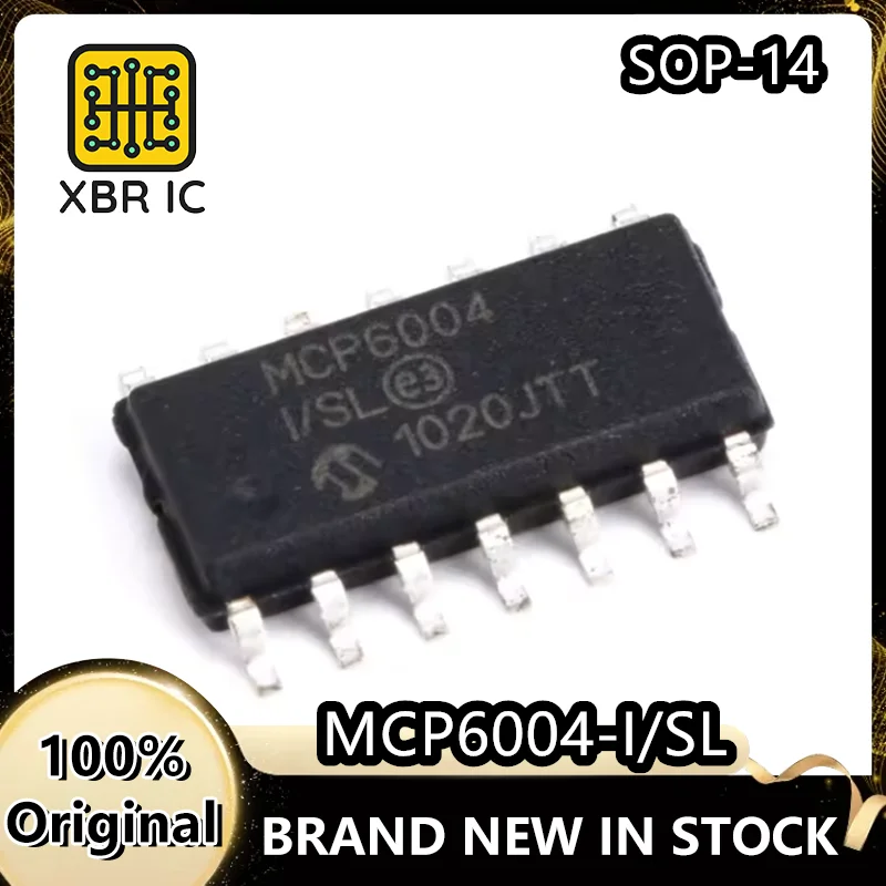 

(20/50 шт.) MCP6004T-I/SL MCP6004 Операционный усилитель в упаковке SOP-14, новый оригинальный продукт на складе, быстрая доставка