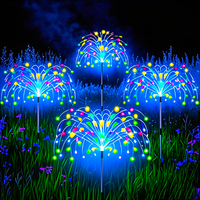 LED Solar Garden Lights Outdoor Waterproof Solar Firework Lights DIY for Outside Ground Lamp Lawn Yard Path Patio Deocoration