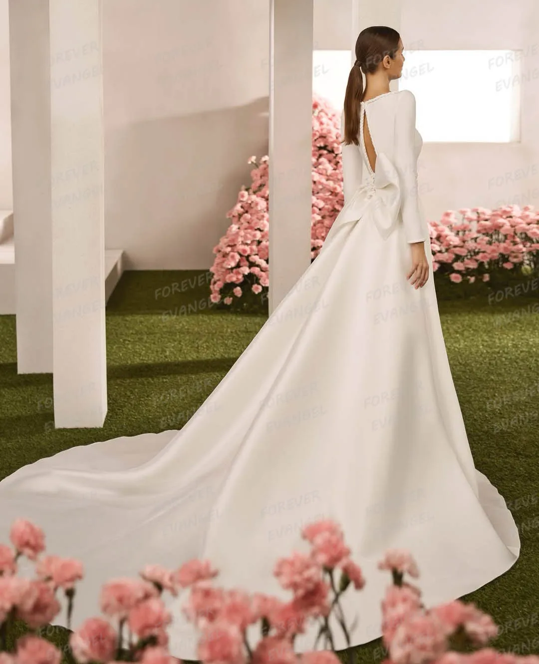 2026 Simple 2 In 1 Wedding Dresses Woman Formal Mermaid Long Sleeve Sweep Train Bridal Gowns Vestidos De Novia Customized Mariée