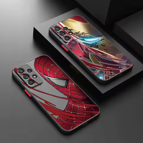 Spider-Man Iron Man For Samsung A56 A55 A54 A53 A36 A34 A33 A32 A31 A26 A25 A24 A23 A22 A21S A17 A15 A07 Phone Case
