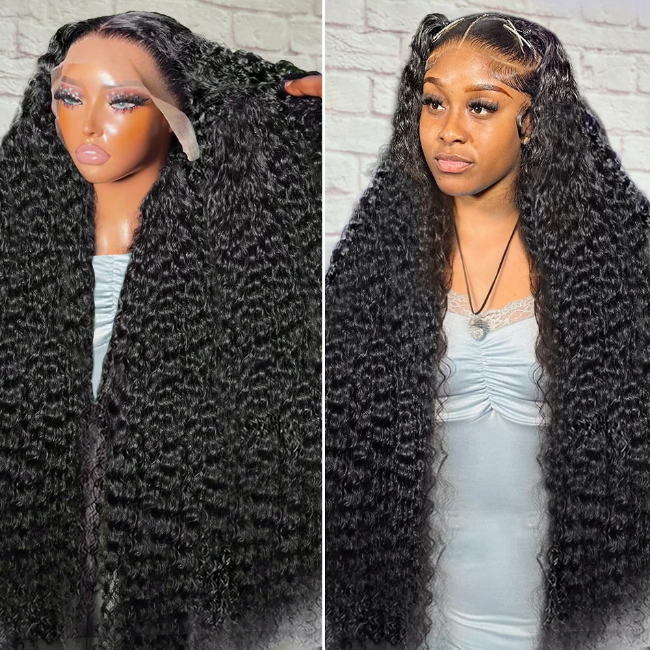 30 40 Inch Curly Deep Wave 13x6 250% 13x4 Lace Front Human Hair Wigs Transparent Frontal Wig 5x5 Closure Brazilian Remy Wig