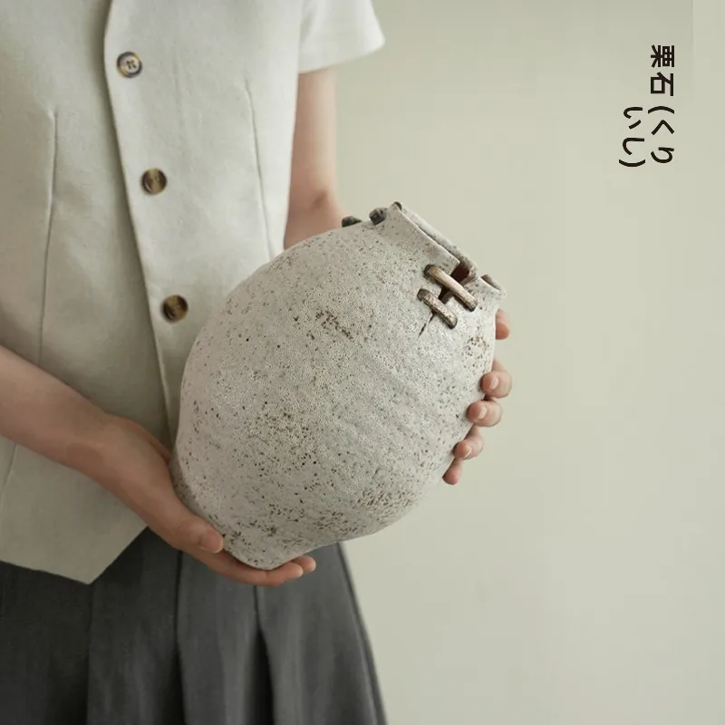 

Винтажная восстановленная керамическая ваза-орнамент в китайском стиле, художественная антикварная подставка для сухих цветов, средний размер, для домашнего декора