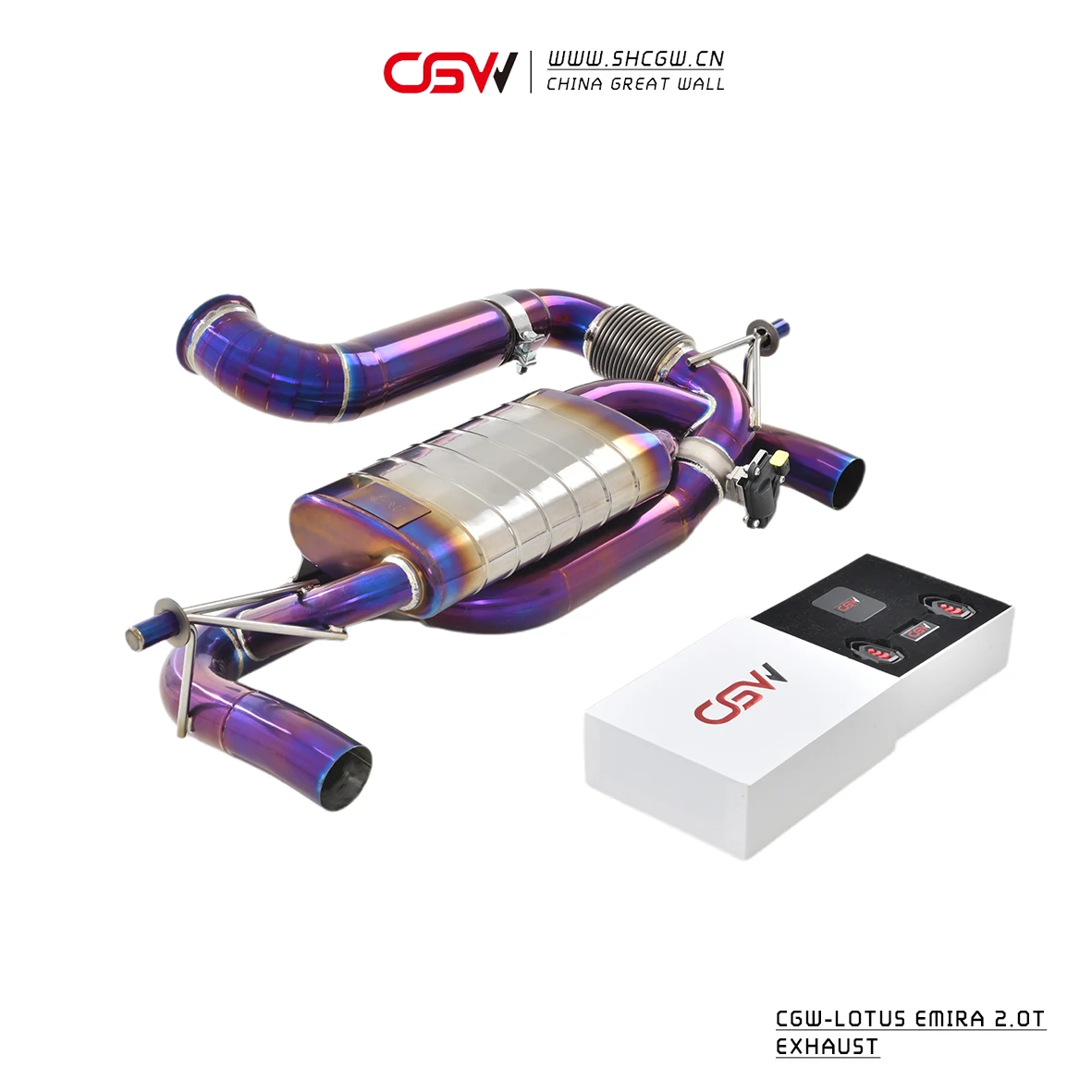 CGW High Performance Easy Installation Automobile Purple Burnt Titanium Catback Exhaust Pipes for Lotus EMIRA 2.0T