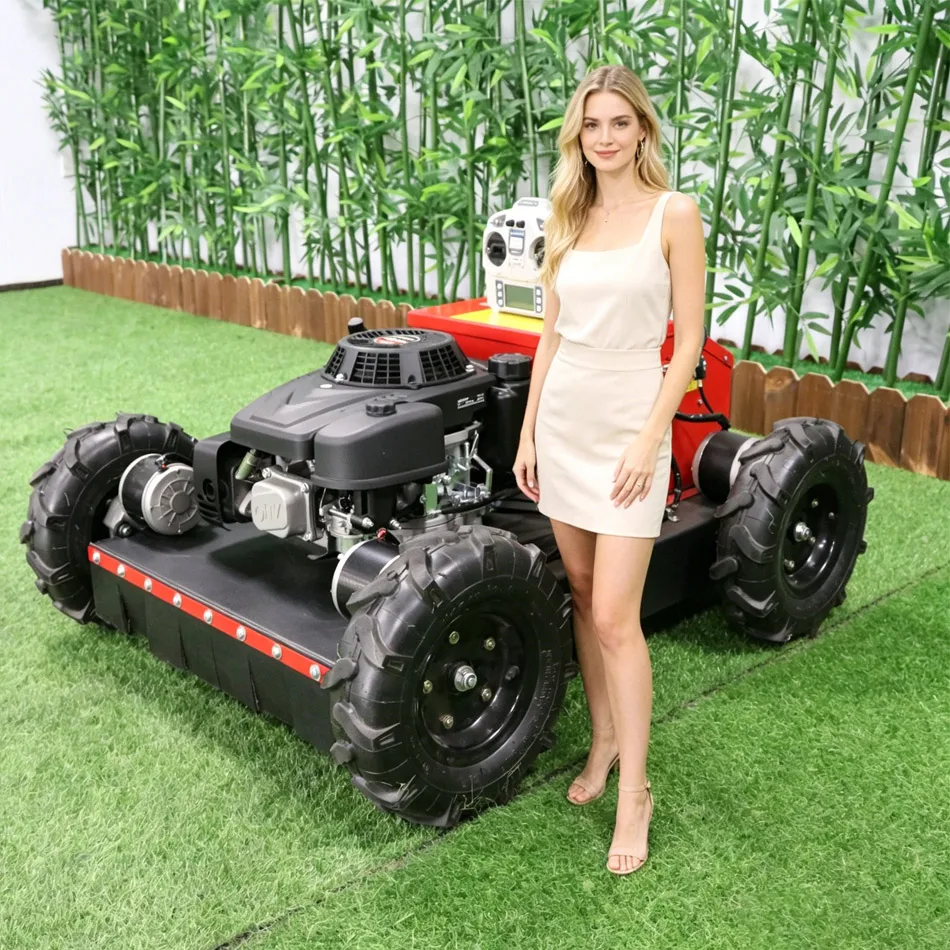 Customized Small Remote-Controlled Tracked Lawn Mower with 60 Degree Climbing, Wasteland Weeding, All Terrain Weeding Machine